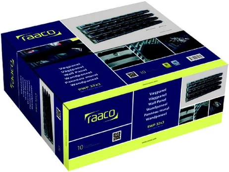 32 bins on wall panels, Raaco