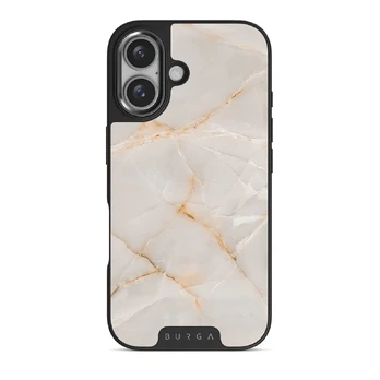 Vanilla Sand - Marble iPhone 16 Plus Case, Elite Dark (MagSafe) / Gunmetal