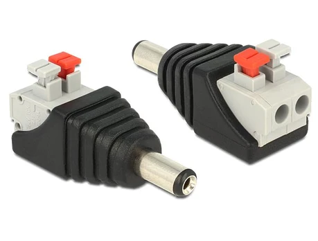 Delock Adapteris Terminalblock mit Drucktaste > DC 2,1 x 5,5 m