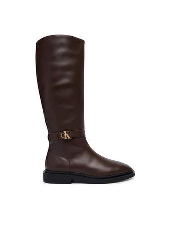 Ilgaauliai Calvin Klein Square High Boot Lth Mg Hdw HW0HW03187 Ruda