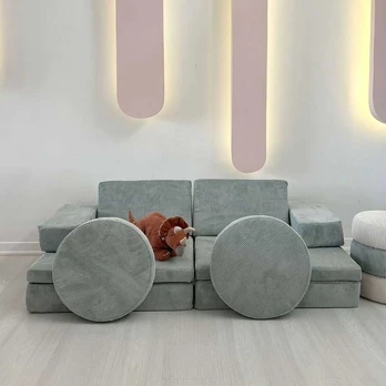 Blue 2 vietų sofa-lova Puzzle - Mėlyna