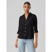 Vero Moda Marškiniai Bumpy 10275283 Juoda Regular Fit