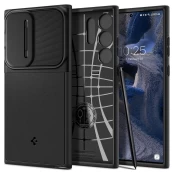 Dėklas Spigen OPTIK ARMOR SAMSUNG GALAXY S23 ULTRA Juodas kaina