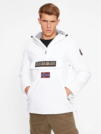 Napapijri Anorak stiliaus striukė NP0A4GMD Balta Regular Fit