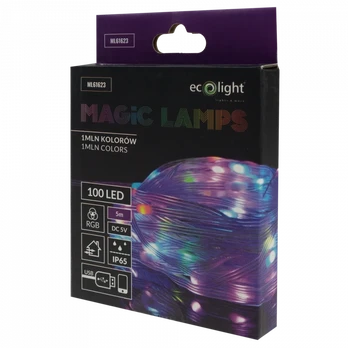 Eco Light Magiczne lampki 100led 1mln kolorów 5m dc5v