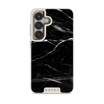 Noir Origin - Black Marble Samsung Galaxy S25 Plus Case, Elite Light (Magnetic) / Gold