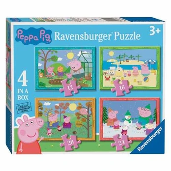 Dėlionė Ravensburger - Puzzle 4in1 Peppa Pig Seasons