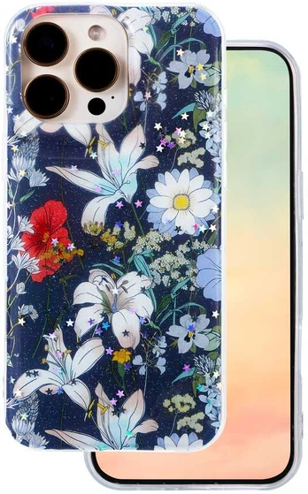 Dėklas Telforceone Glow Glam case for iPhone 15 Pro 6,1' mėlynas