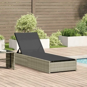 Saulės gultas Smėlio 60x200x27 cm Poly Rattan