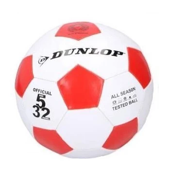 Futbolo kamuolys Dunlop, 5 dydis, baltas/raudonas