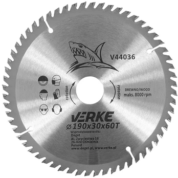 Pjovimo diskas Verke, 190 mm x 30 mm