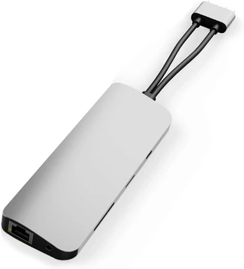 Hyper Drive Viper Hd392-silver 10-in-2 šakotuvas, skirtas Usb-c (sidabrinis)