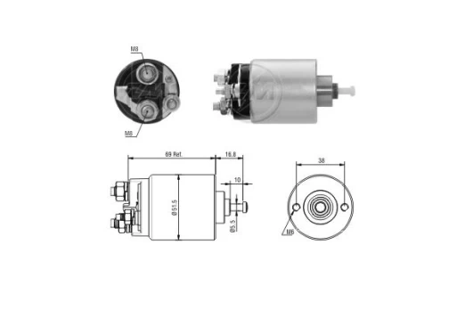Solenoidinis jungiklis, starteris ERA ZM961