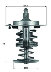 Termostatas, aušinimo skystis MAHLE TX8280D