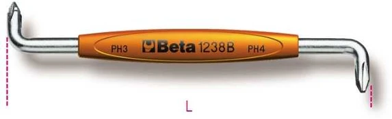 Beta Tools Philips Ph1-2 125 mm dvipusis kampinis atsuktuvas (012380201)