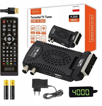 DVB-T2 HEVC H.265 WiFi antžeminės televizijos laikiklis Zenwire DVB-T2-002 palydovinis dekoderis-imtuvas