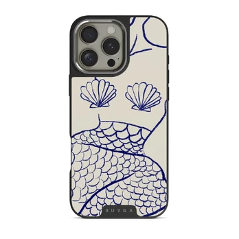 Marine Muse - iPhone 16 Pro Case, Elite Dark (MagSafe) / Silver