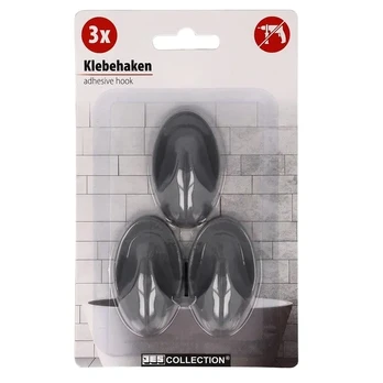 Priklijuojami kabliukai 3x5,5cm, 3 vnt