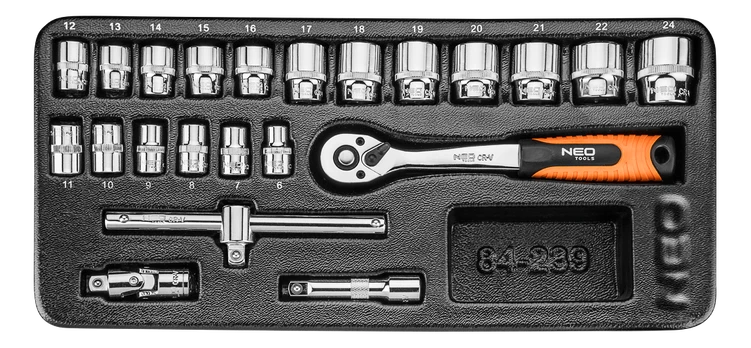 Neo Tool įdėklas su priedais 22 vnt. (84-239)