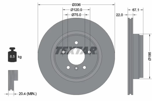 TEXTAR 92137905 Brake Disc