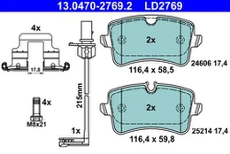 ATE 13.0470-2769.2 Brake pad set