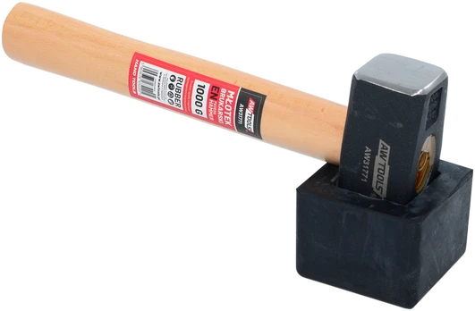 AW-Tools AWTOOLS GRINDINIO PLAKTUKAS 1,0KG / 26cm GUMA