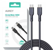 Aukey cb-scc101 kabelis usb-c qc pd 1m 5a 100w kaina