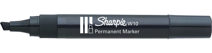 Markeris „Sharpie" juod. sp., W10 plokšč.