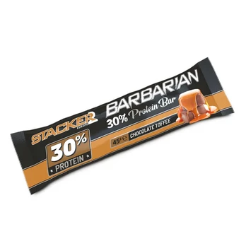 Stacker Barbarian 30% Protein Bar 45 g. GALIOJA IKI: 2026.02.23 - Chocolate Toffee skonis