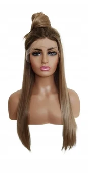 Lace front perukas, ruda/šviesi, 40/55/70cm + 2 kepurėlės