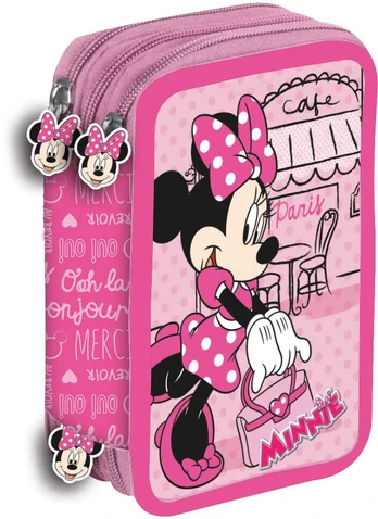 Manenti Disney Minnie Paris triple pencil case
