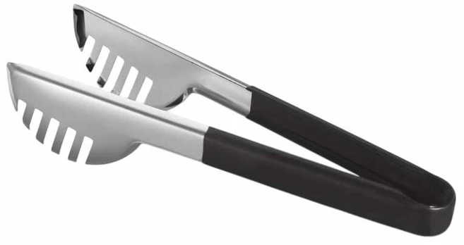 Virtuvinės žnyplės Comas Pinza, 24 cm, sidabro sp./juoda sp.