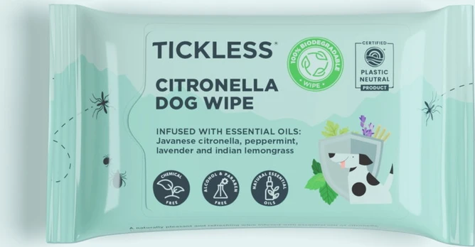 Tickless - Citronella Dog Wipes - 20pcs