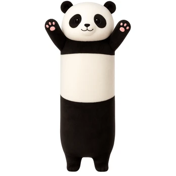 Pliušinis žaislas - pagalvėlė Panda, 70 cm, balta/juoda