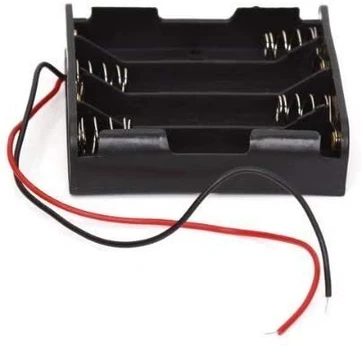 1 elemento skyrius 4 AA baterijos, spalva juoda