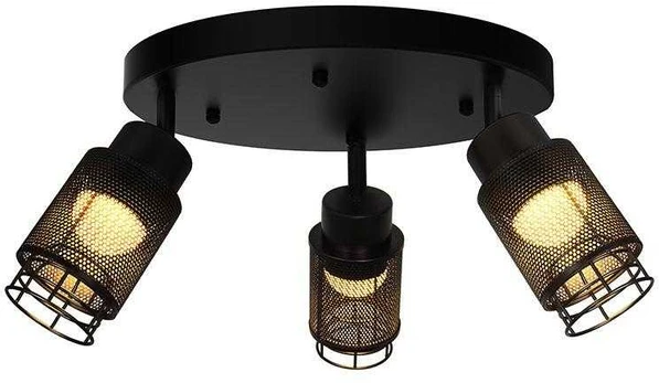 3x6W LED lubinis šviestuvas, juodas, 3000K