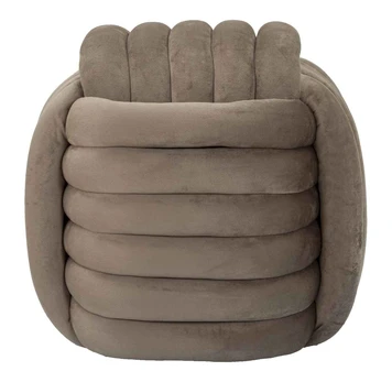Pufas SOFTY, Pilka, 45 × 45 × 45 cm