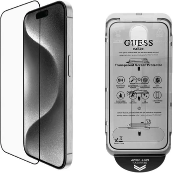 Guess Screen Protector 2.5D for iPhone 16 Pro Juodas