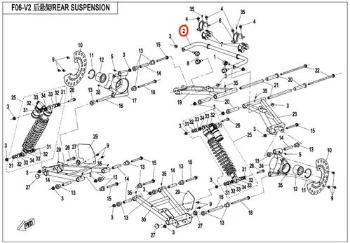 5BY2-060610 REAR STABILIZER BAR ZFORCE 1000 Nr. 2