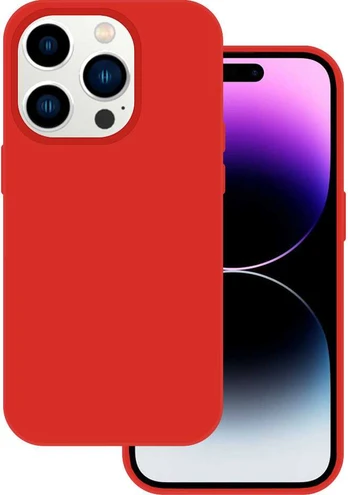 Tel Protect silikoninis Premium dėklas telefonui Apple iPhone 15 Pro Max raudonos spalvos