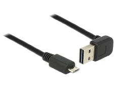 Delock 1m - USB 2.0-A - USB 2.0 micro-B - 1 m - USB A - Micro-USB B - USB 2.0 - Male/Male - Juodas kaina