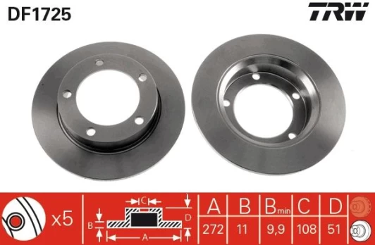 TRW DF1725 Brake Disc