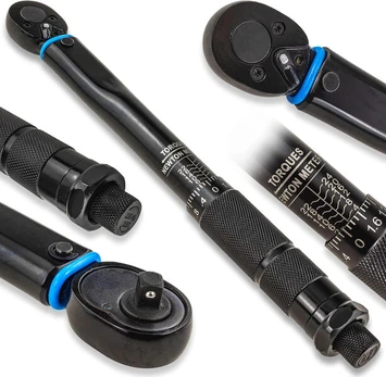 Dinamometrinis raktas 1/4" 2–24 Nm su dėklu