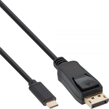 USB kabelis InLine USB-C - DisplayPort 3 m Juodas (64123)
