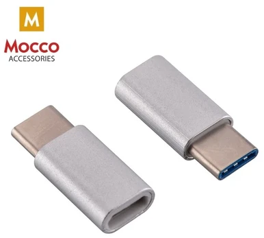 Mocco Universal Adapteris Micro USB to USB Type-C Connection Sidabrinis