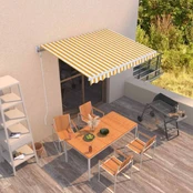 Automatinė ištraukiama markizė, geltona/balta, 350x250cm kaina