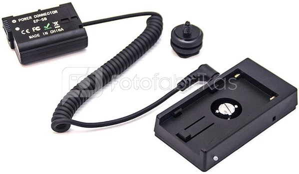 Caruba Nikon EN EL15 full decoding Dummy battery +F970 battery gusset (spring cable)