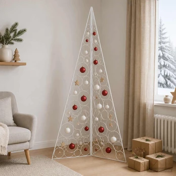Metalinis Kalėdų medis KUOPIO 180 cm Plienas Balta