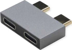 Roline ROLINE USB 3.2 Gen 2 adapteris, 2x USB Type C – 2x Type C, M/F, sidabrinis