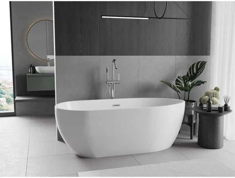 Vonia Mexen Eos, 150 x 75 cm, Baltas + Chrome persipylimas